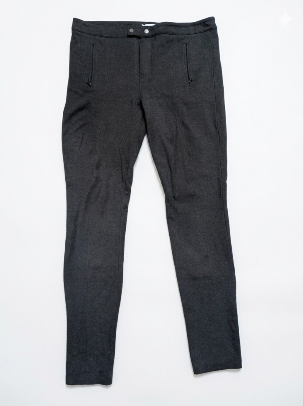 Vince Ponte Pants Womens 12 Charcoal Slim Ankle Stretch Work Career Office